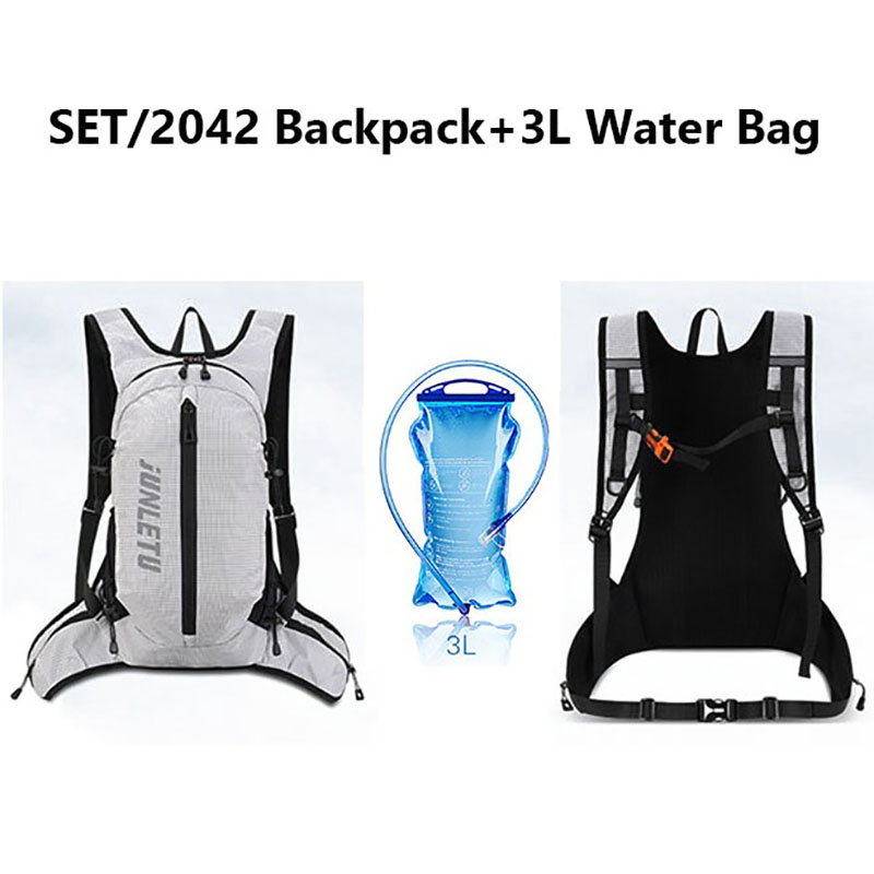 Hiking Backpack Waterproof - Neuer Outdoor-Sportrucksack mit Wasserbeutel-Set, 3L Fahrrad-Wasserbeutel,
