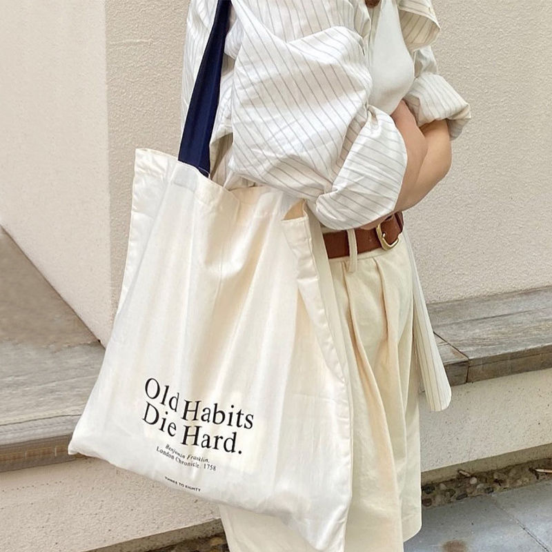 Canvas Backpack Casual - Einfache, geräumige Canvas-Umhängetasche, Ins-Studentenrucksack, Handtasche zum
